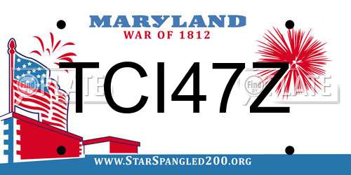 TCI47Z Maryland License Plate