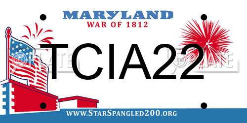 TCIA22 Maryland License Plate