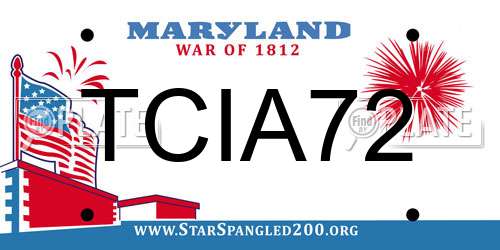 TCIA72 Maryland License Plate