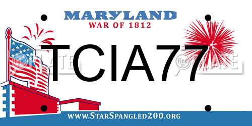 TCIA77 Maryland License Plate