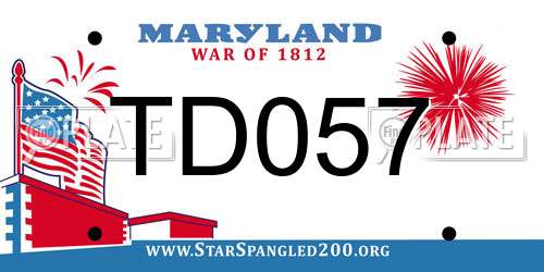 TD057 Maryland License Plate