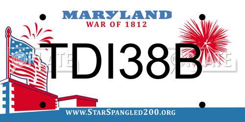 TDI38B Maryland License Plate