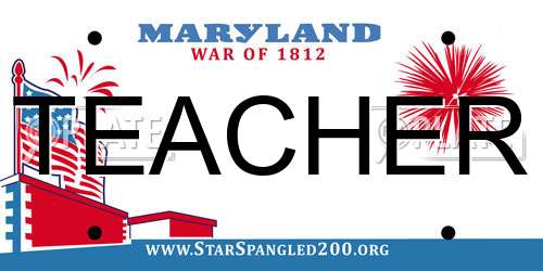 TEACHER Maryland License Plate