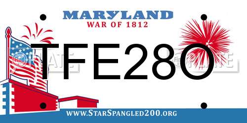 TFE28O Maryland License Plate