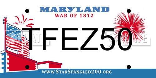 TFEZ50 Maryland License Plate