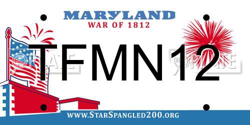 TFMN12 Maryland License Plate