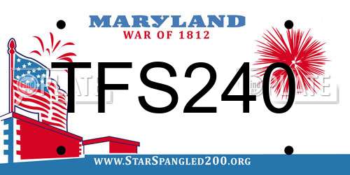 TFS240 Maryland License Plate