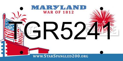 TGR5241 Maryland License Plate