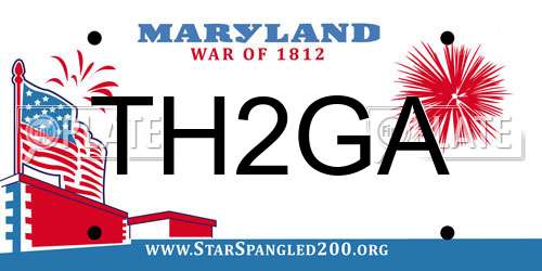 TH2GA Maryland License Plate