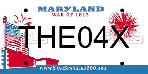 THE04X Maryland License Plate