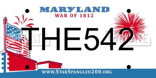 THE542 Maryland License Plate