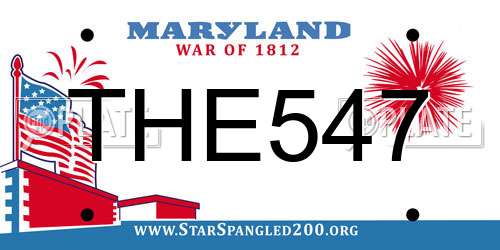 THE547 Maryland License Plate