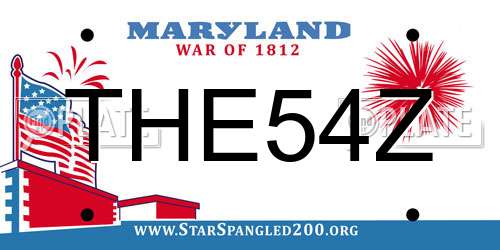 THE54Z Maryland License Plate