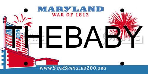 THEBABY Maryland License Plate