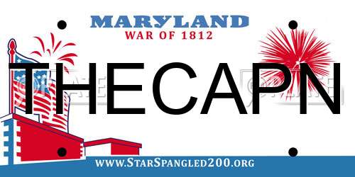 THECAPN Maryland License Plate
