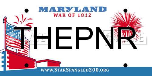 THEPNR Maryland License Plate