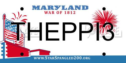 THEPPI3 Maryland License Plate
