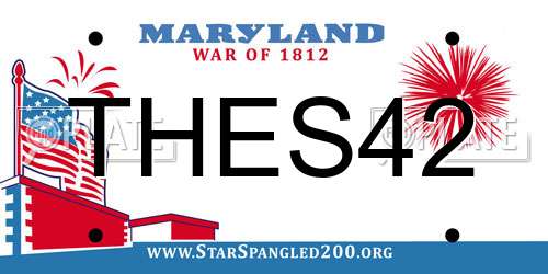 THES42 Maryland License Plate
