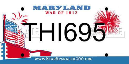 THI695 Maryland License Plate