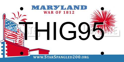 THIG95 Maryland License Plate