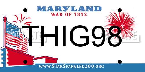 THIG98 Maryland License Plate