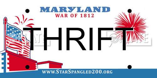 THRIFT Maryland License Plate