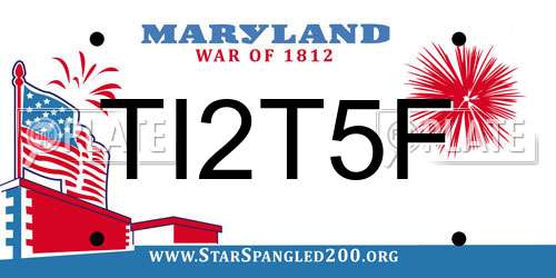 TI2T5F Maryland License Plate