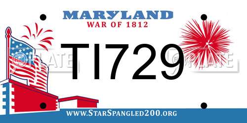 TI729 Maryland License Plate