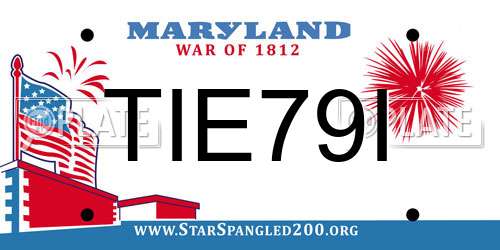 TIE79I Maryland License Plate