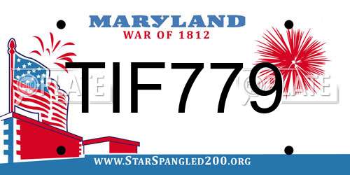 TIF779 Maryland License Plate