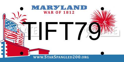 TIFT79 Maryland License Plate