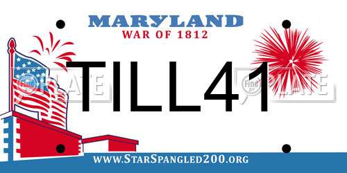 TILL41 Maryland License Plate