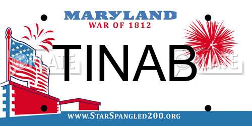 TINAB Maryland License Plate