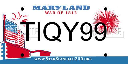 TIQY99 Maryland License Plate