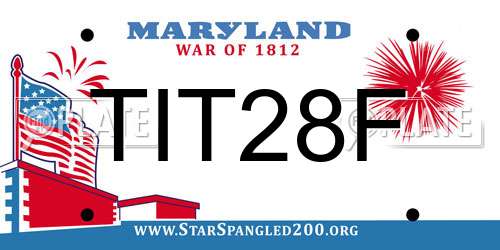 TIT28F Maryland License Plate