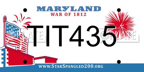 TIT435 Maryland License Plate