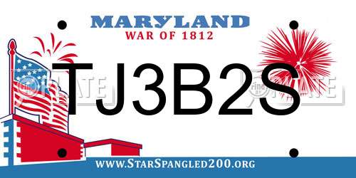 TJ3B2S Maryland License Plate
