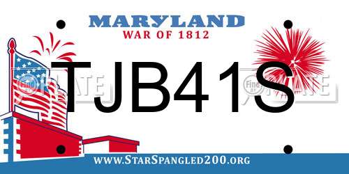 TJB41S Maryland License Plate