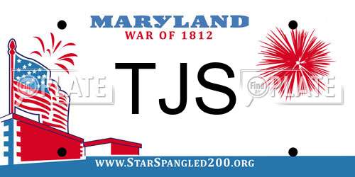 TJS Maryland License Plate