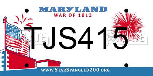 TJS415 Maryland License Plate