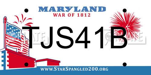 TJS41B Maryland License Plate