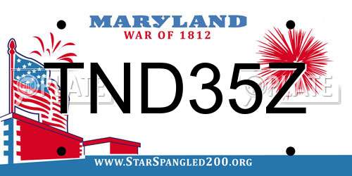 TND35Z Maryland License Plate