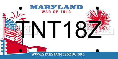 TNT18Z Maryland License Plate
