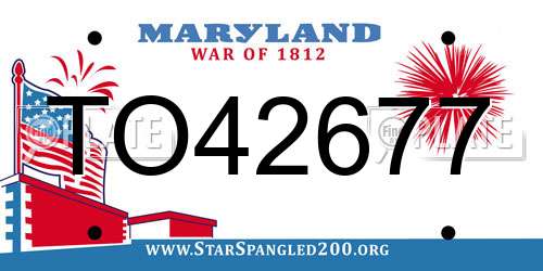 TO42677 Maryland License Plate