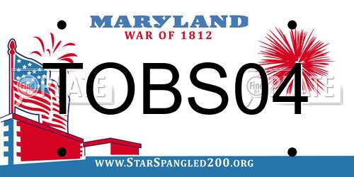 TOBS04 Maryland License Plate