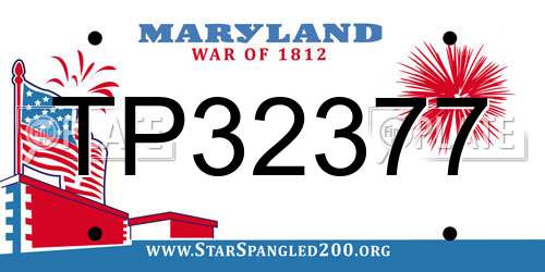 TP32377 Maryland License Plate
