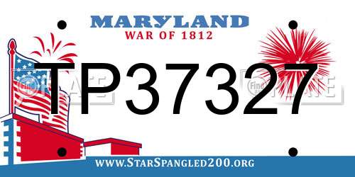 TP37327 Maryland License Plate