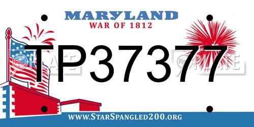 TP37377 Maryland License Plate