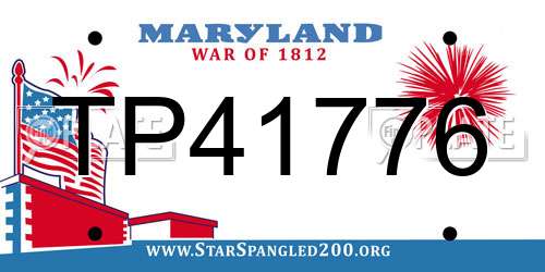 TP41776 Maryland License Plate