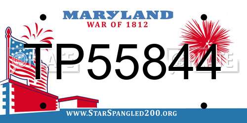 TP55844 Maryland License Plate